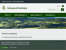 Tablet Screenshot of comune.cartosio.al.it